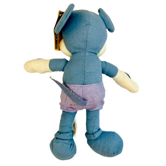 Blue Mickey Mouse Plush Toy Factory Celebrate 75 Years of Fun Disney 10" New NWT - Picture 7 of 16